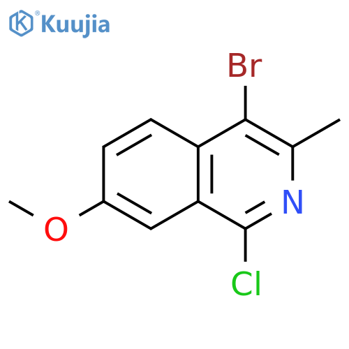 Isoquinoline, 4-bromo-1-chloro-7-methoxy-3-methyl- structure