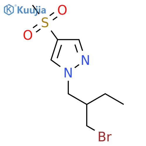 1-2-(bromomethyl)butyl-4-methanesulfonyl-1H-pyrazole structure