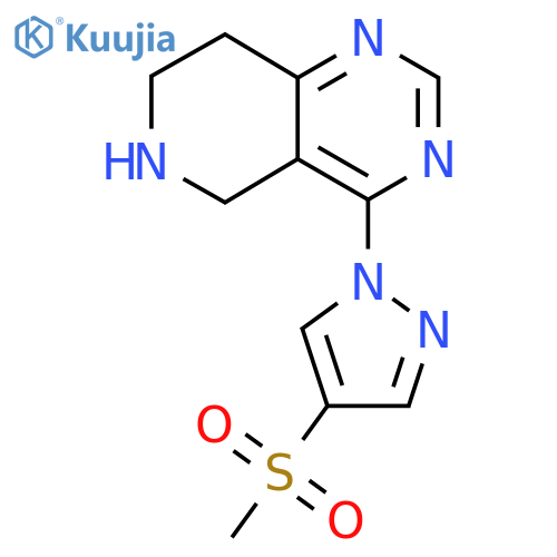 4-methanesulfonyl-1-{5H,6H,7H,8H-pyrido4,3-dpyrimidin-4-yl}-1H-pyrazole structure