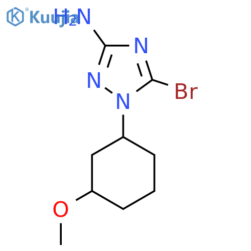 5-bromo-1-(3-methoxycyclohexyl)-1H-1,2,4-triazol-3-amine structure