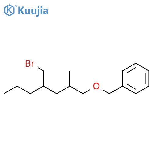 Benzene, [[[4-(bromomethyl)-2-methylheptyl]oxy]methyl]- structure