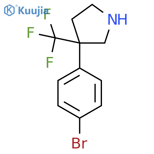3-(4-Bromophenyl)-3-(trifluoromethyl)pyrrolidine structure