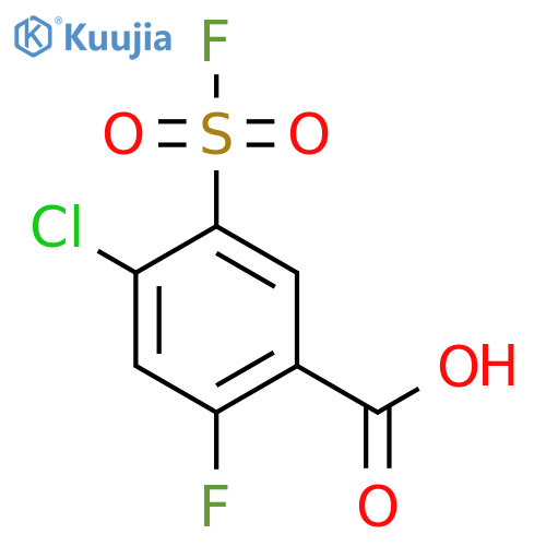 4-Chloro-2-fluoro-5-(fluorosulfonyl)benzoic acid structure