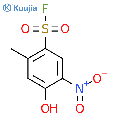 4-Hydroxy-2-methyl-5-nitrobenzene-1-sulfonyl fluoride structure