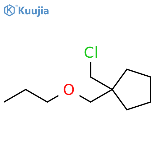 Cyclopentane, 1-(chloromethyl)-1-(propoxymethyl)- structure