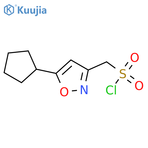(5-cyclopentyl-1,2-oxazol-3-yl)methanesulfonyl chloride structure