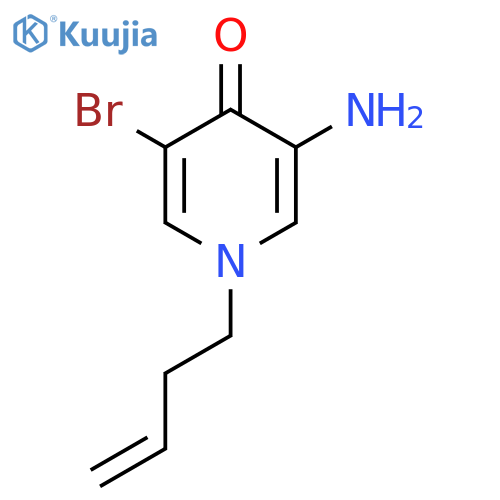 3-amino-5-bromo-1-(but-3-en-1-yl)-1,4-dihydropyridin-4-one structure