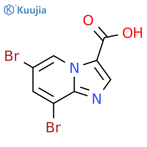 6,8-Dibromoimidazo[1,2-a]pyridine-3-carboxylic acid structure