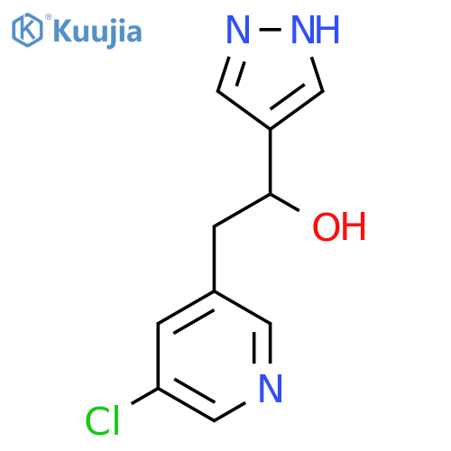 2-(5-chloropyridin-3-yl)-1-(1H-pyrazol-4-yl)ethan-1-ol structure
