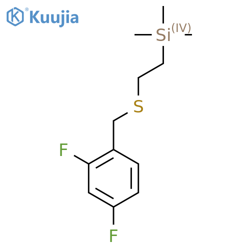 (2-{(2,4-difluorophenyl)methylsulfanyl}ethyl)trimethylsilane structure