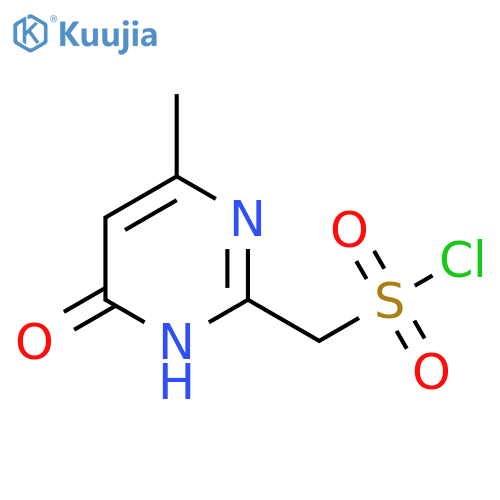(4-methyl-6-oxo-1,6-dihydropyrimidin-2-yl)methanesulfonyl chloride structure