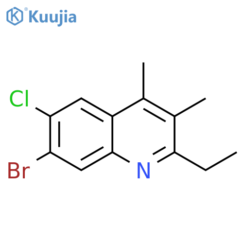 Quinoline, 7-bromo-6-chloro-2-ethyl-3,4-dimethyl- structure