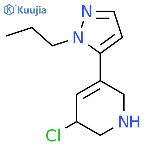 3-chloro-5-(1-propyl-1H-pyrazol-5-yl)-1,2,3,6-tetrahydropyridine structure