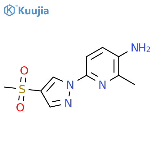 6-(4-methanesulfonyl-1H-pyrazol-1-yl)-2-methylpyridin-3-amine structure