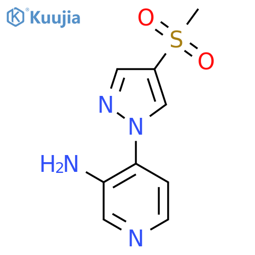 4-(4-methanesulfonyl-1H-pyrazol-1-yl)pyridin-3-amine structure