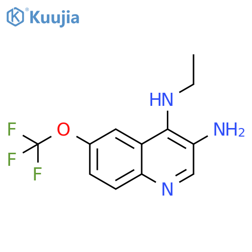 3,4-Quinolinediamine, N4-ethyl-6-(trifluoromethoxy)- structure