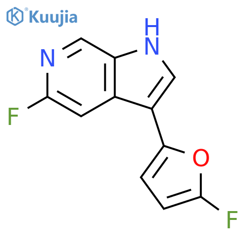 1H-Pyrrolo[2,3-c]pyridine, 5-fluoro-3-(5-fluoro-2-furanyl)- structure