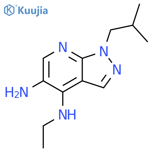 1H-Pyrazolo[3,4-b]pyridine-4,5-diamine, N4-ethyl-1-(2-methylpropyl)- structure
