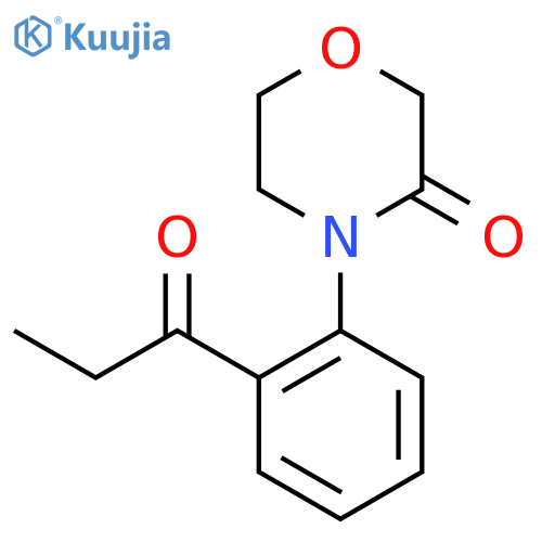 4-(2-propanoylphenyl)morpholin-3-one structure
