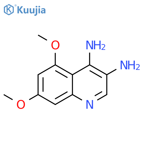 3,4-Quinolinediamine, 5,7-dimethoxy- structure