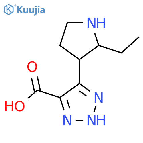 5-(2-ethylpyrrolidin-3-yl)-1H-1,2,3-triazole-4-carboxylic acid structure