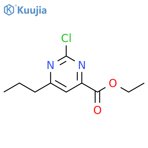 4-Pyrimidinecarboxylic acid, 2-chloro-6-propyl-, ethyl ester structure