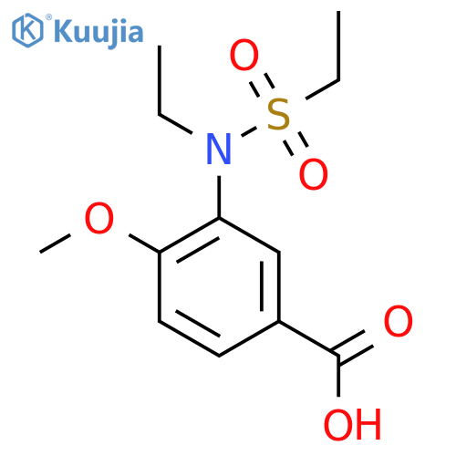 3-(N-ethylethanesulfonamido)-4-methoxybenzoic acid structure