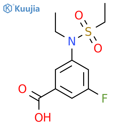 3-(N-ethylethanesulfonamido)-5-fluorobenzoic acid structure