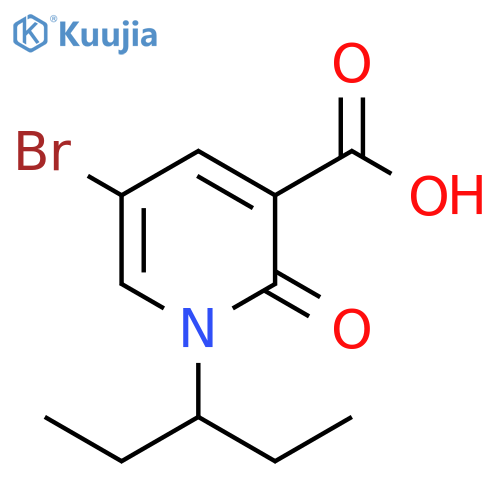 3-Pyridinecarboxylic acid, 5-bromo-1-(1-ethylpropyl)-1,2-dihydro-2-oxo- structure