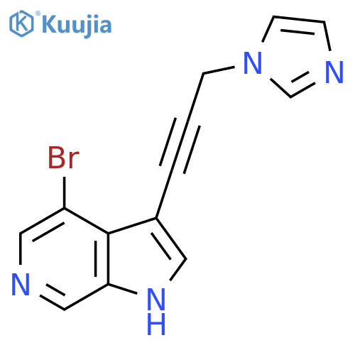 1-(3-{4-bromo-1H-pyrrolo2,3-cpyridin-3-yl}prop-2-yn-1-yl)-1H-imidazole structure