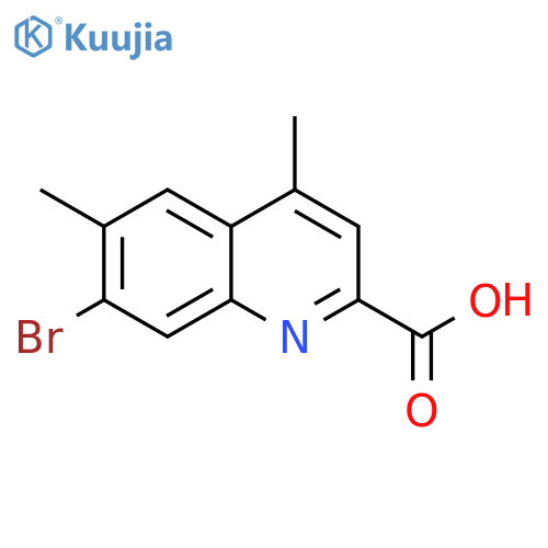 2-Quinolinecarboxylic acid, 7-bromo-4,6-dimethyl- structure