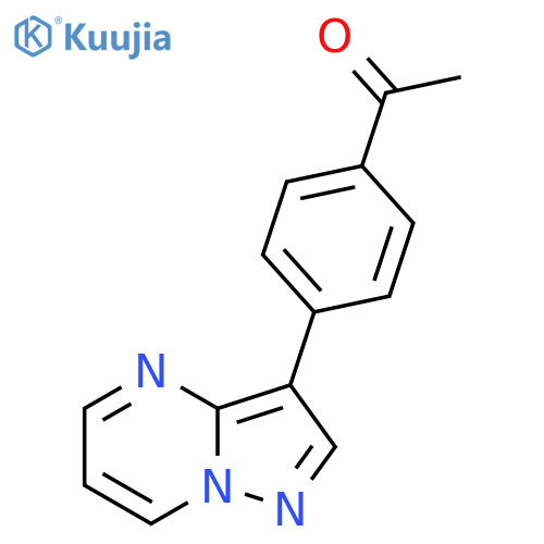 1-(4-{Pyrazolo[1,5-a]pyrimidin-3-yl}phenyl)ethan-1-one structure