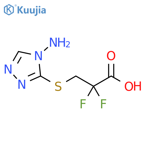 Propanoic acid, 3-[(4-amino-4H-1,2,4-triazol-3-yl)thio]-2,2-difluoro- structure