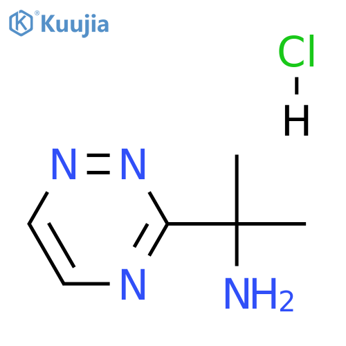 2-(1,2,4-triazin-3-yl)propan-2-amine hydrochloride structure