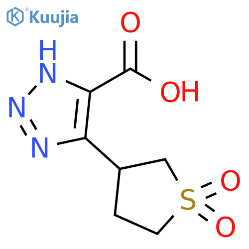 1H-1,2,3-Triazole-5-carboxylic acid, 4-(tetrahydro-1,1-dioxido-3-thienyl)- structure