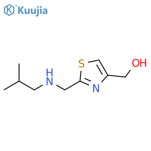 4-Thiazolemethanol, 2-[[(2-methylpropyl)amino]methyl]- structure