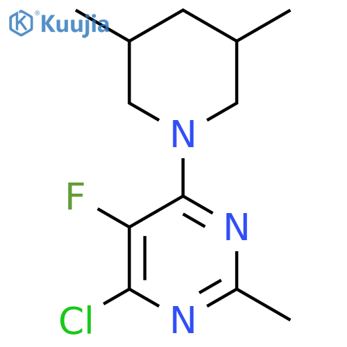 4-Chloro-6-(3,5-dimethylpiperidin-1-yl)-5-fluoro-2-methylpyrimidine structure