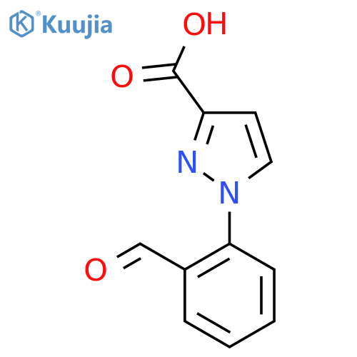 1-(2-formylphenyl)-1H-pyrazole-3-carboxylic acid structure