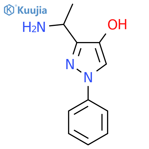 3-(1-aminoethyl)-1-phenyl-1H-pyrazol-4-ol structure