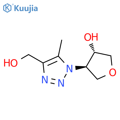 1H-1,2,3-Triazole-4-methanol, 5-methyl-1-[(3R,4S)-tetrahydro-4-hydroxy-3-furanyl]-, rel- structure