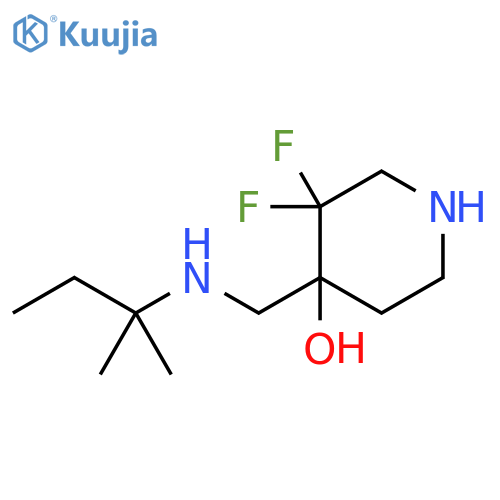 4-Piperidinol, 4-[[(1,1-dimethylpropyl)amino]methyl]-3,3-difluoro- structure