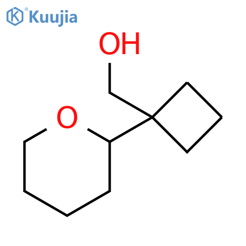[1-(oxan-2-yl)cyclobutyl]methanol structure