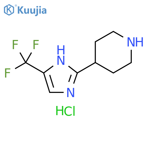 4-[5-(trifluoromethyl)-1H-imidazol-2-yl]piperidine;hydrochloride structure