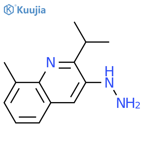 3-Hydrazinyl-8-methyl-2-(propan-2-yl)quinoline structure