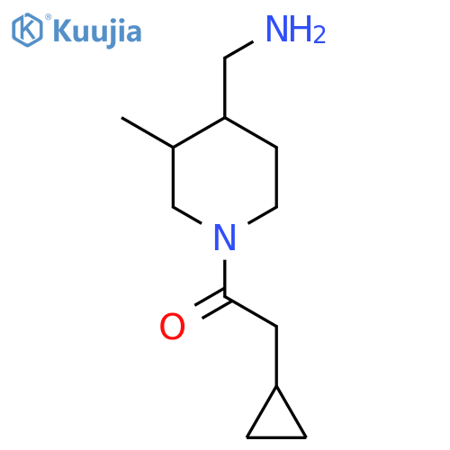 1-4-(aminomethyl)-3-methylpiperidin-1-yl-2-cyclopropylethan-1-one structure