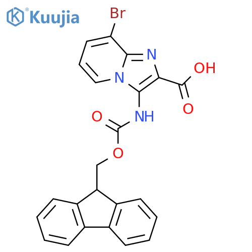 Imidazo[1,2-a]pyridine-2-carboxylic acid, 8-bromo-3-[[(9H-fluoren-9-ylmethoxy)carbonyl]amino]- structure