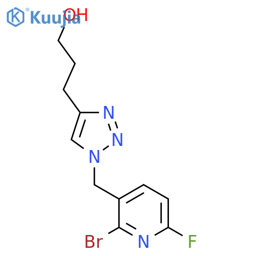 3-{1-(2-bromo-6-fluoropyridin-3-yl)methyl-1H-1,2,3-triazol-4-yl}propan-1-ol structure