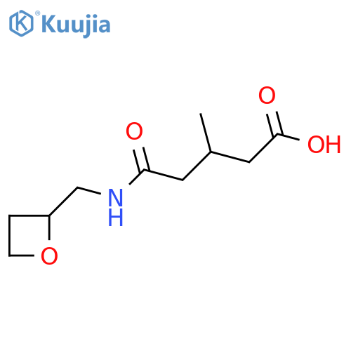 3-methyl-4-{(oxetan-2-yl)methylcarbamoyl}butanoic acid structure