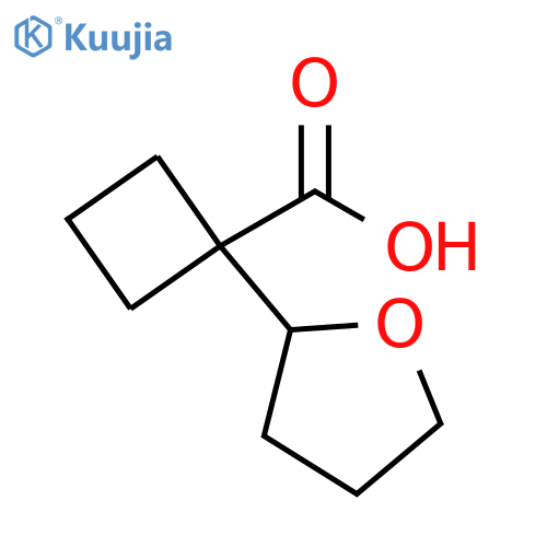 1-(oxolan-2-yl)cyclobutane-1-carboxylic acid structure