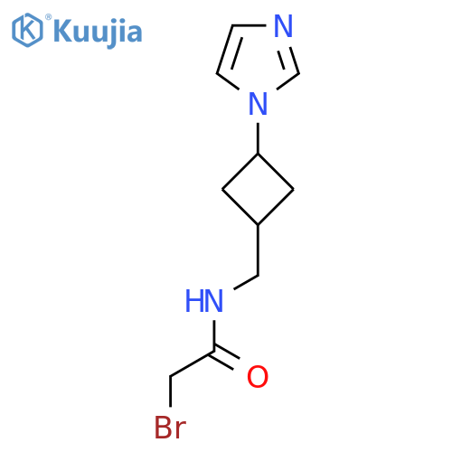 2-bromo-N-{3-(1H-imidazol-1-yl)cyclobutylmethyl}acetamide structure